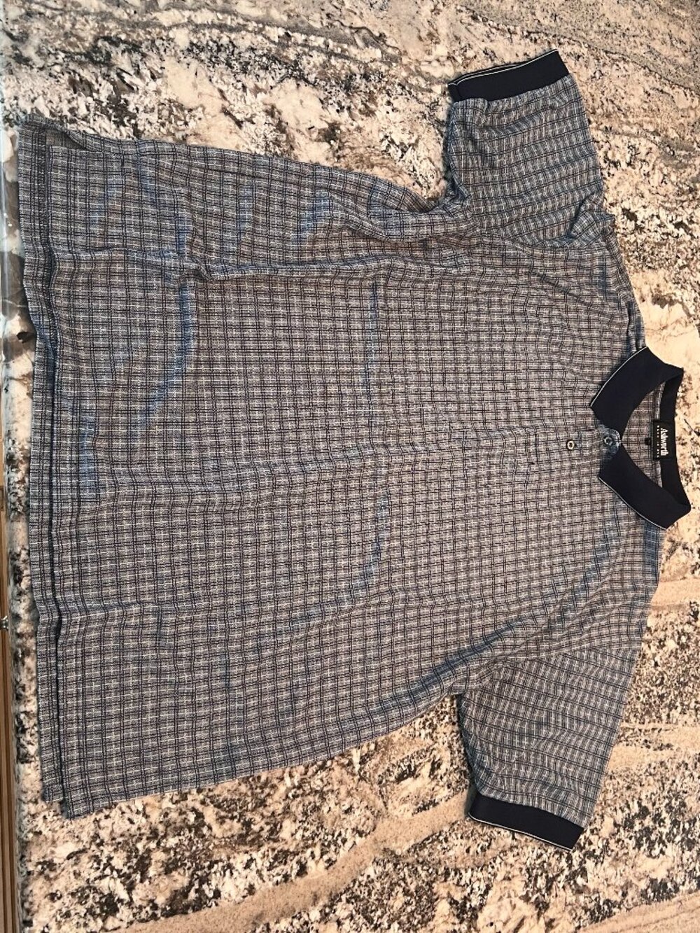 Y2K Ashworth Plaid Polo Shirt – Size XL